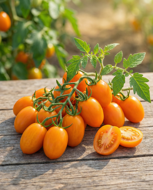Snacktomaatje Dattorange F1 (Solanum lycopersicum) – eenjarige groentezaden van SeedsChoice
