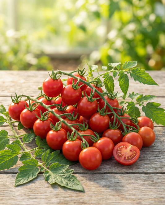 Cherry Tomato Cerise (Solanum lycopersicum) – eenjarige groentezaden van SeedsChoice