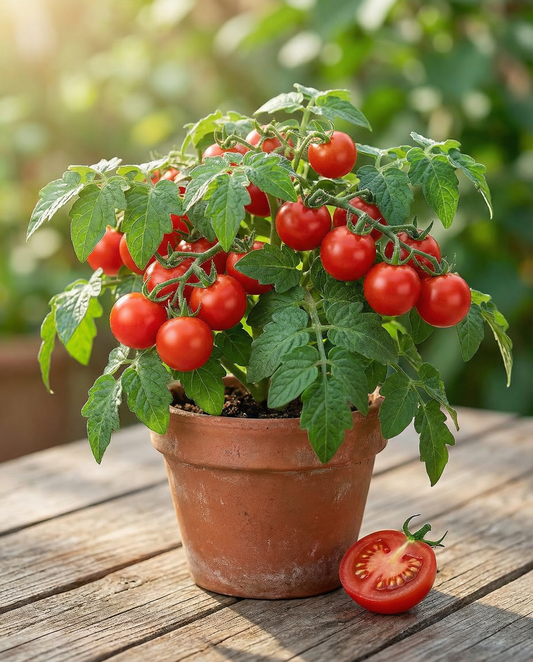 Dwerg-kerstomaat Tiny Tim (Solanum lycopersicum) – eenjarige groentezaden van SeedsChoice