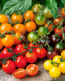 Kerstomaatzaden Solanum Lycopersicum gemengd eenjarig variëteitenpakket