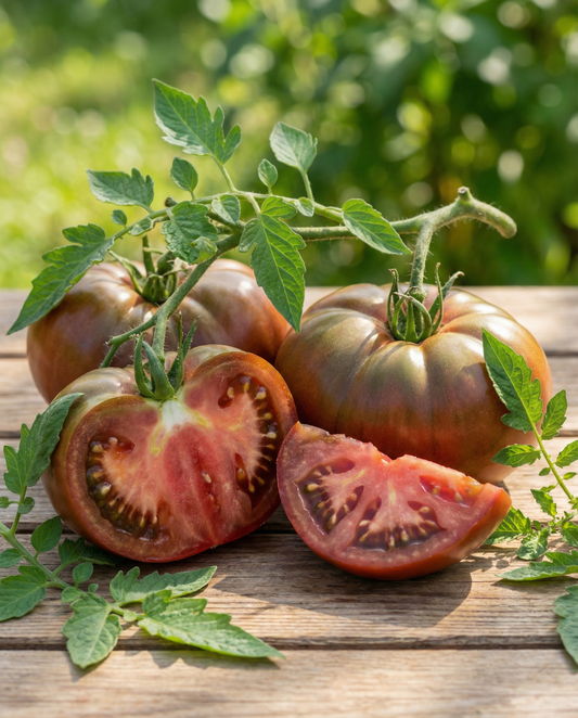 Tomato Black Krim (Solanum lycopersicum) – eenjarige groentezaden van SeedsChoice