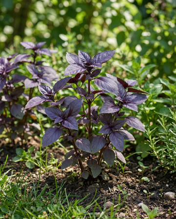 Basil Dark Opal (Ocimum basilicum) – eenjarige kruidenzaden van SeedsChoice