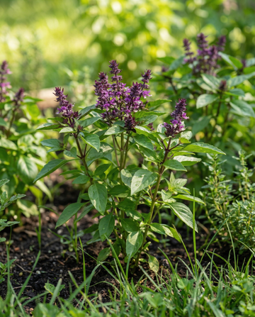 Basilicum Siam Queen (Ocimum basilicum) – eenjarige kruidenzaden van SeedsChoice