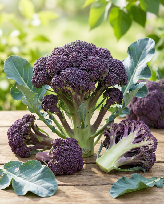 Broccoli Summer Purple (Brassica oleracea) – eenjarige groentezaden van SeedsChoice