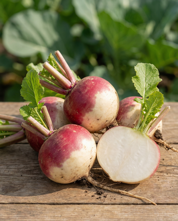 Raap Ronde Witte Roodkop Nancy (Brassica rapa) – eenjarige groentezaden van SeedsChoice