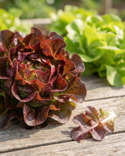 Bladsla Red Salad Bowl (Lactuca sativa) – eenjarige groentezaden van SeedsChoice