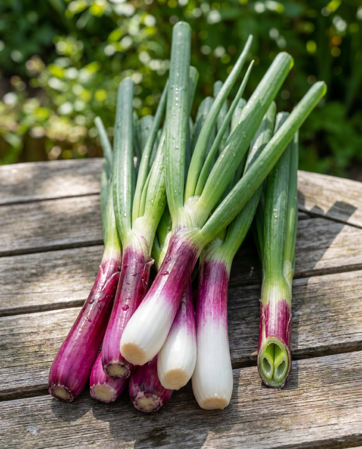 Red Ninja Spring Onion zaden (Allium fistulosum) – meerjarige groente