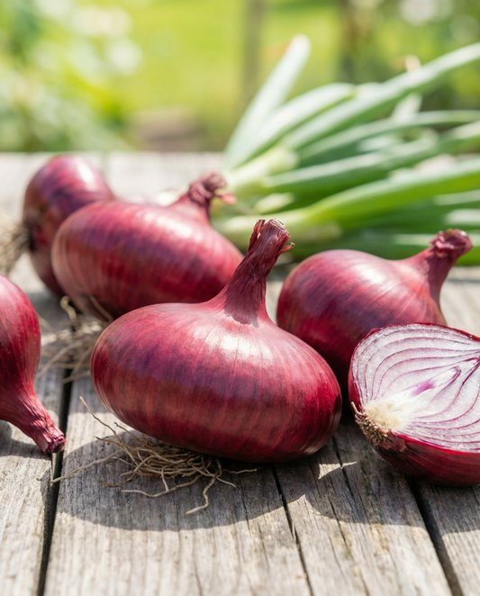 Ui Noordhollandse Bloedrode (Allium cepa) – eenjarige groentezaden van SeedsChoice