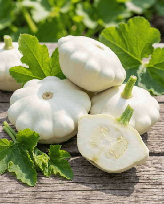 Patisson wit (Cucurbita pepo) – eenjarige groentezaden van SeedsChoice