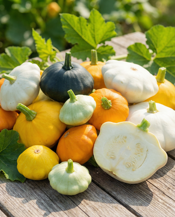 Patisson Squash Colour Mix zaden (Cucurbita pepo) – eenjarige groente