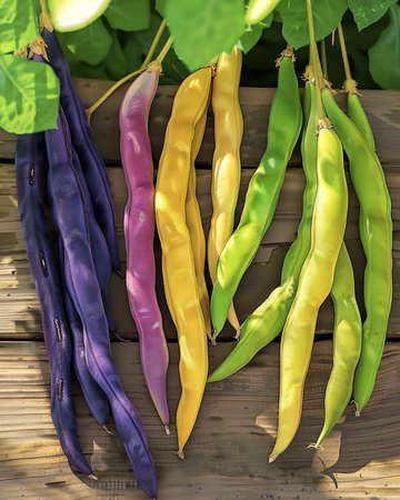Pronkboon Three Color Mix zaden (Phaseolus vulgaris) – eenjarige groente