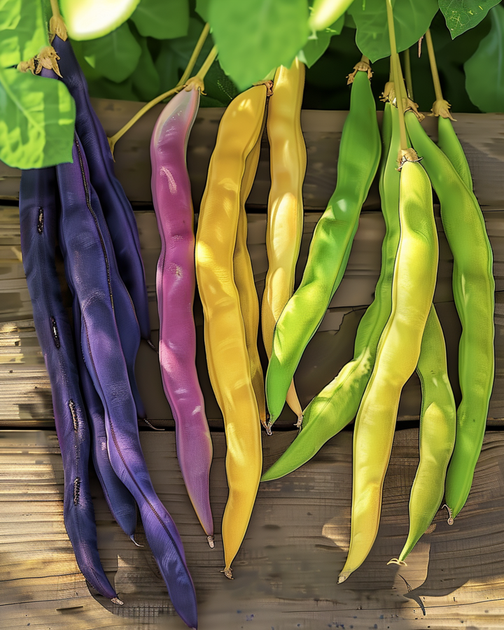 Pronkboon Three Color Mix zaden (Phaseolus vulgaris) – eenjarige groente
