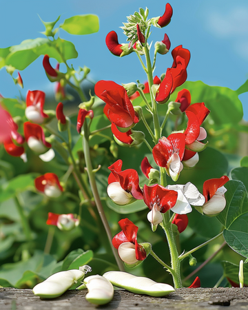 Runner Bean Painted Lady Climber zaden (Phaseolus coccineus) – eenjarige klimmer