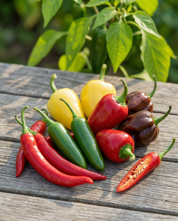 Peper Mixture Mix 5 Varieties (Capsicum annuum) – eenjarige groentezaden van SeedsChoice