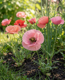 Shirley-klaproos zaden Papaver Rhoeas eenjarig gemengde kleuren 75cm