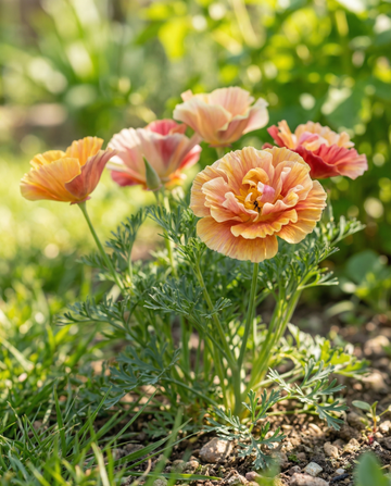 Thai Silk Double Flowered Mix (Eschscholzia californica) – eenjarige bloemenzaden van SeedsChoice