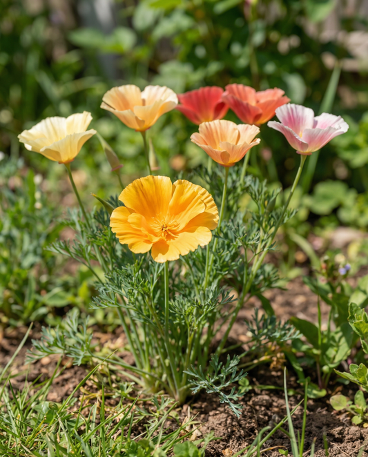 Mixed Double Flowering (Eschscholzia californica) – eenjarige bloemenzaden van SeedsChoice