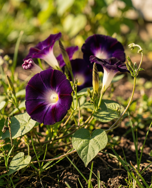 Knowlians Black Climber Dark Purple (Ipomoea purpurea) – eenjarige klimplant zaden van SeedsChoice