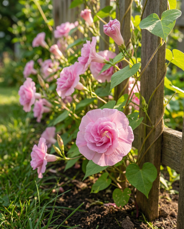 Klimwinde Double Rose Climber Pink (Ipomoea tricolor) – eenjarige klimplant zaden van SeedsChoice