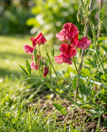 Sweet Pea Unwin's Striped Climber (Lathyrus odoratus) – eenjarige klimplant zaden van SeedsChoice