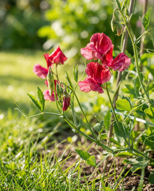 Sweet Pea Unwin's Striped Climber (Lathyrus odoratus) – eenjarige klimplant zaden van SeedsChoice