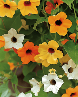 Zwartogige suzanne zaden Thunbergia Alata eenjarige mix