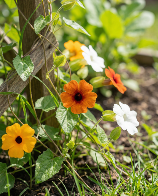 Black Eyed Susan Vine (Thunbergia alata) – eenjarige mix zaden van SeedsChoice
