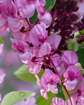 Lablabboonzaden Dolichos Lablab eenjarige klimplant lila roze bloemen