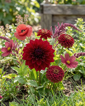 Summerflowers Vintage Red Mix Bouquet Collection – eenjarige bloemenzaden van SeedsChoice
