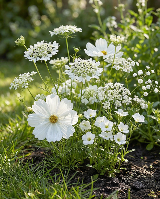 Summerflowers Sweet White Mix Blooms – eenjarige bloemenzaden van SeedsChoice