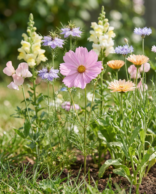 Summerflowers Stunning Pastel Mix Blooms – eenjarige bloemenzaden van SeedsChoice