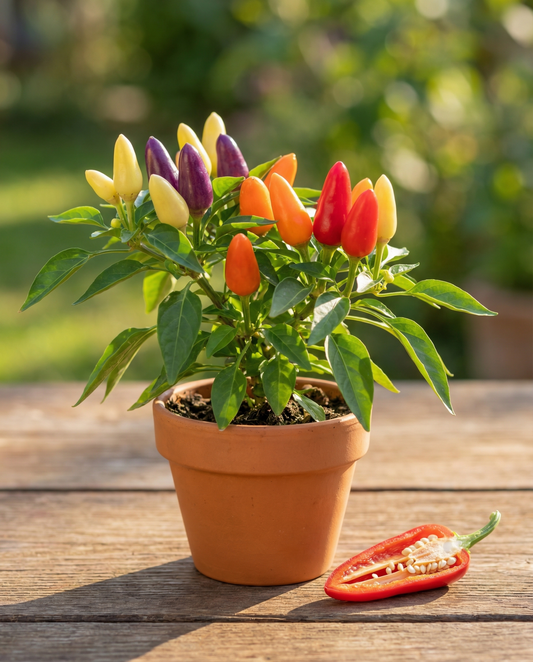 Sierpeper Dwarf Mixed (Capsicum annuum) – groentezaden van SeedsChoice