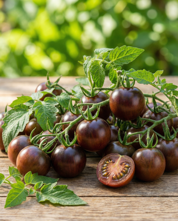 Cherry Tomato Black (Solanum lycopersicum) – eenjarige groentezaden van SeedsChoice