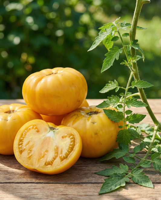 Vleestomaat Brandywine Yellow (Solanum lycopersicum) – eenjarige groentezaden van SeedsChoice