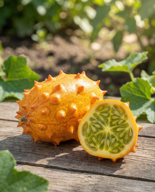 Gehoornde meloen Fruit (Cucumis metuliferus) – eenjarige groentezaden van SeedsChoice
