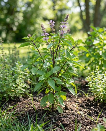 Kaneelbasilicum Aromatisch Blad (Ocimum basilicum) – eenjarige kruidenzaden van SeedsChoice