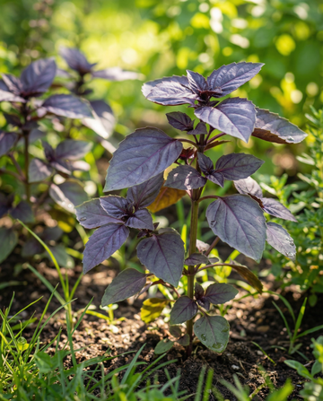 Basilicum Red Lizzy (Ocimum basilicum) – eenjarige kruidenzaden van SeedsChoice