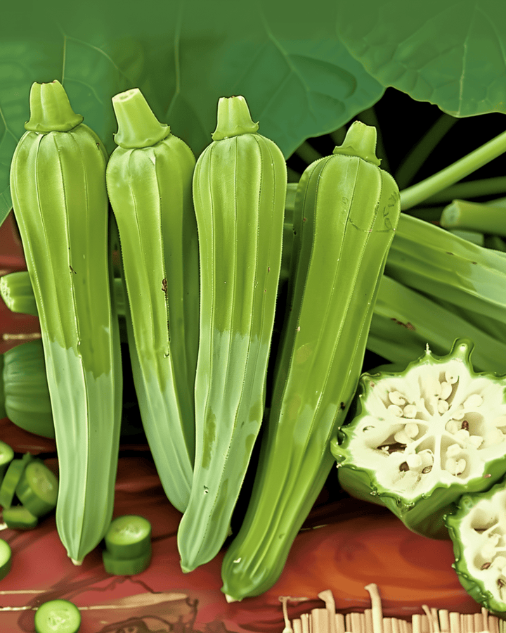 Okra Clemson Spineless Heirloom zaden (Abelmoschus esculentus) – eenjarige groente