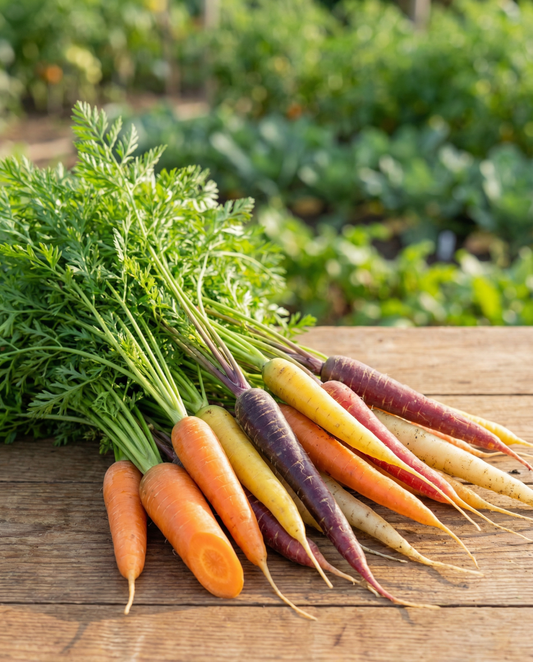 Wortel Tape Rainbow Mix (Daucus carota) – eenjarige zaadband zaden van SeedsChoice