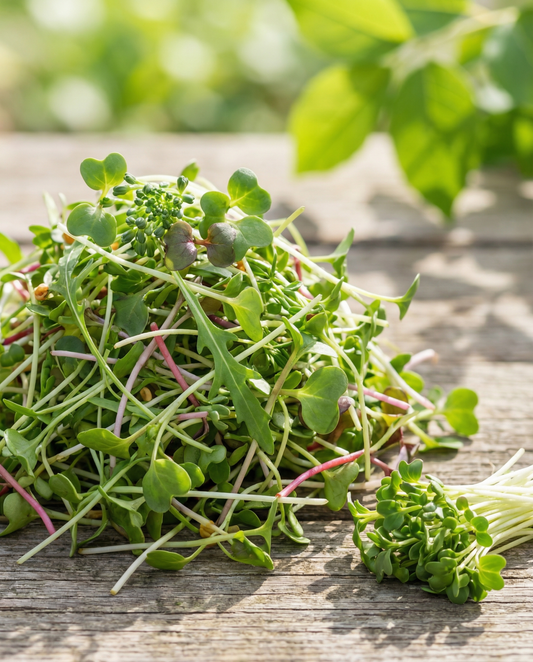 Spicy Sprouting Mix (Lactuca sativa) – biologische eenjarige kiemzaden van SeedsChoice