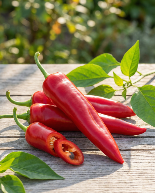 Corno Rosso paprika (Capsicum annuum) – eenjarige groentezaden van SeedsChoice