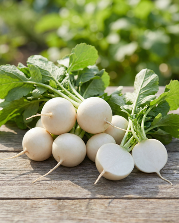 Radijs Tondo Bianco (Raphanus sativus) – groentezaden van SeedsChoice