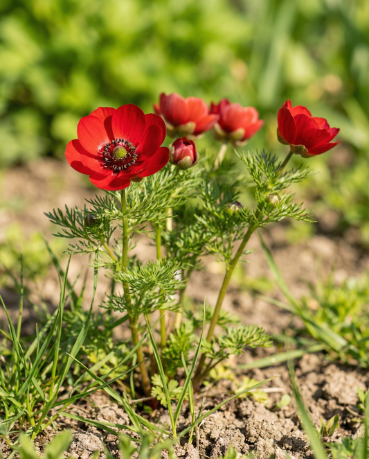 Pheasant's Eye rode bloemen (Adonis aestivalis) – eenjarige bloemenzaden van SeedsChoice