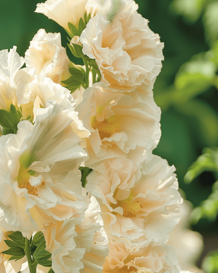 Stokroos Majorette Champagne zaden (Alcea rosea) – eenjarig