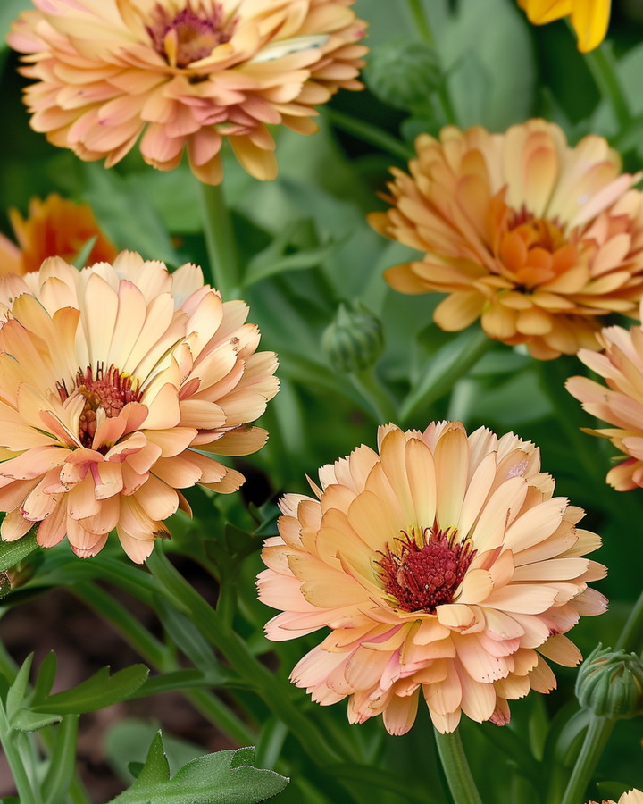 Marigold Touch Of Red Buff zaden (Calendula officinalis) – eenjarige bloem
