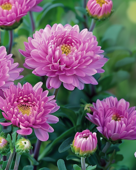 Zomeraster-zaden Bambina Rose Callistephus Chinensis eenjarig