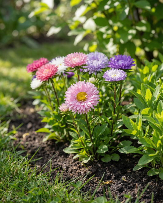 Aster Dwarf Waldersee (Callistephus chinensis) – eenjarige zaden van SeedsChoice