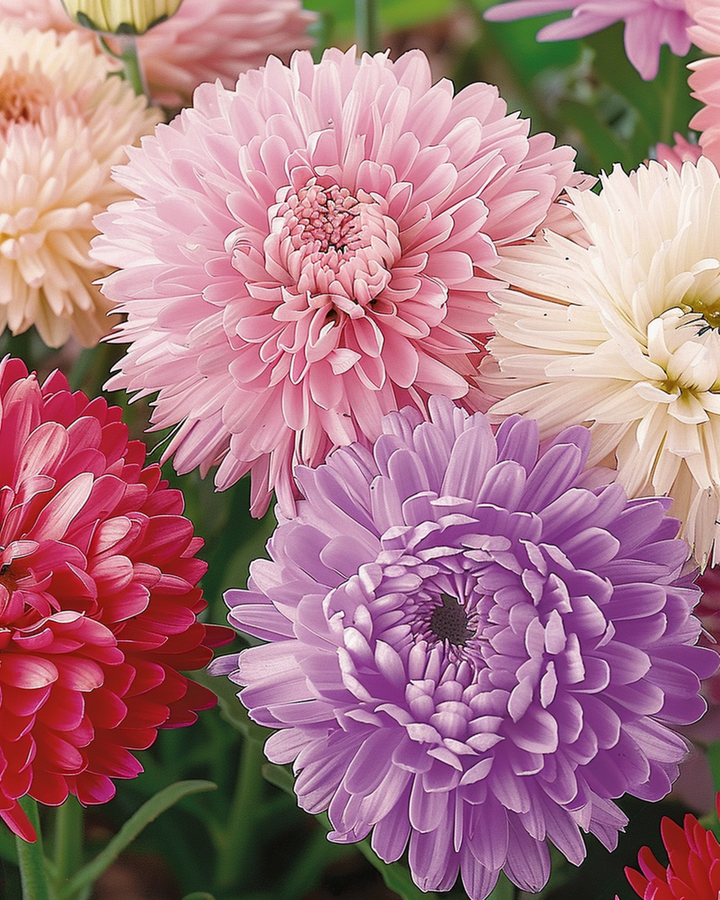 Aster Queen Of The Market Mixed zaden (Callistephus chinensis) – eenjarige mix