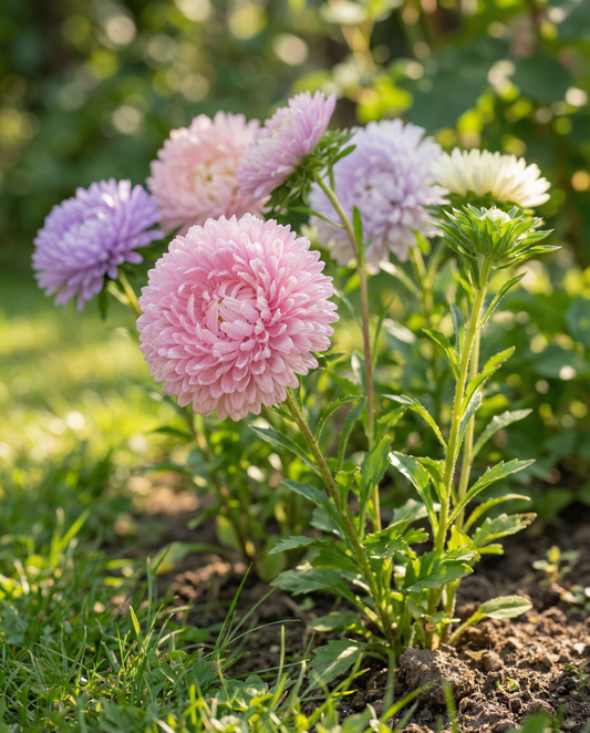 Aster Queen Of The Market Mixed (Callistephus chinensis) – eenjarige mix zaden van SeedsChoice