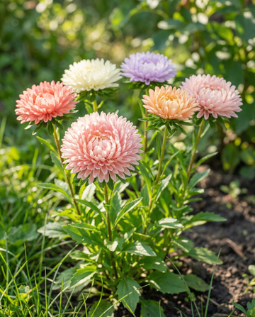 Aster Unicum Mixed (Callistephus chinensis) – eenjarige mix zaden van SeedsChoice